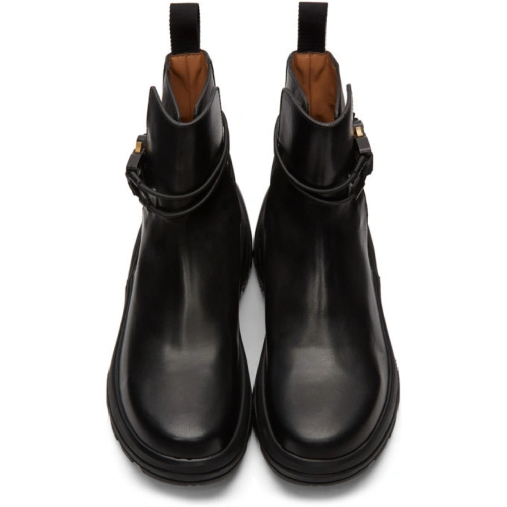 1017 ALYX 9SM Black Buckle Fixed SKX Sole Chelsea Boots size 45 BNWOB - Picture 2 of 15